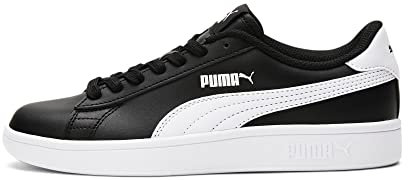 Puma Smash v2 L Jr, Unisex-Kinder Sneaker, Schwarz (PUMA BLACK-PUMA WHITE), 38.5 EU (5.5 UK)