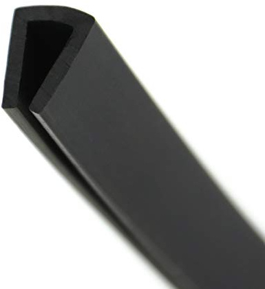 SMI-Fassungsprofil V4 für 5mm aus EPDM Vollgummi Schwarz widerstandsfähiger Kantenschutz für Scheiben, Fenster, Blech U-Profil, U-Gummiprofil, U-Form (10 m)