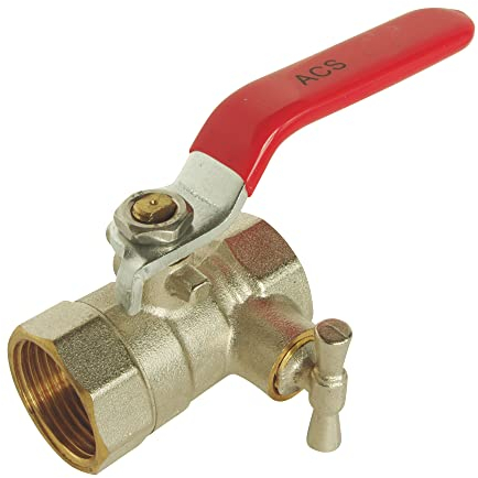 SOMATHERM FOR YOU, Vanne à sphère Double Femelle 1/2 à purge, PN 16, en laiton CW617N, idéale pour eau chaude/froide, chauffage, arrosage, avec garantie 3 ans et double joints toriques