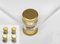 Distanziali per targhe, F Screw 25mm blocco del cappuccio a vite, kit 4 pezzi, alluminio colore gold (oro), blocca pannelli fino a sp. 15mm