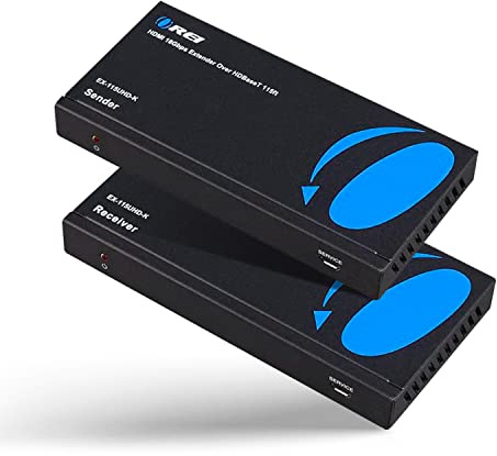 OREI HDBaseT HDMI Extender 115ft - Loop Out, Two-Way IR, POC, RS-232, CEC | HDMI Extender 4K HDR, HDBaseT Extender – HDR10+, Dolby Vision, HLG, 18Gbps 4K60 4:4:4, analog audio de-embedding