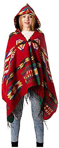 MeiPing Womens Böhmische Wraps Mit Kapuze Capes Coat Schals Kaltes Wetter