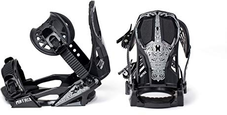 Whitewoods Matrix PH-03 All Mountain Youth Snowboard Bindings - Black, Fits Most Boy's Boot Sizes 2-6 (Small)