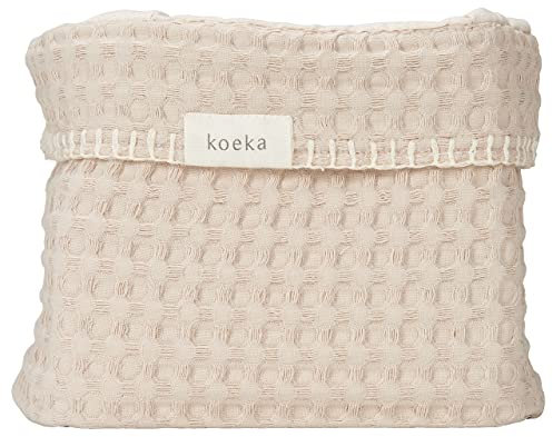 Koeka Aufbewahrungskorb - Wickeltisch Organizer - Aufbewahrungsbox Für Babyzimmer - Antwerp - Waffelstoff Aus Baumwolle - Sand - Einheitsgröße