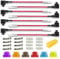 Gebildet 8pcs 12V-24V Niedriges Profil Miniatur Autosicherungen Stromdieb Stecksicherung Verteiler Flachsicherungsadapter mit 6pcs Sicherung (3A/5A/7.5A/10A/15A/20A) und Sicherungsabzieher