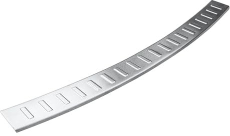 Aroba AR1109-BR Edelstahl Gebürstet Ladekantenschutz kompatibel mit Volkswagen Sharan BJ. 8.2010-10.2022 passgenau Abkantung Farbe Silber