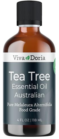 Viva Doria Pure Tea Tree Essential Oil, Undiluted, Food Grade, Australian Tea Tree Oil, 118 mL (4 Fl Oz)