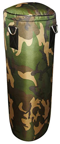 Lisaro Boxsack Camouflage Design Standard 120 X 35 cm ungefüllt/Profi Boxsack // Sandsack inkl. Kette