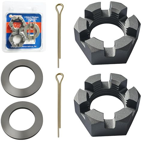 Trailer Nut Set w/ 1 Washers & Cotter Pins fits for 1 Spindle high strength