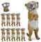 Relaxdays 10 x Gartenfigur Erdmännchen, Tierfigur mit LED Solaraugen, Deko für Garten, Balkon, HxBxT 21 x 7,5 x 9,5 cm, beige