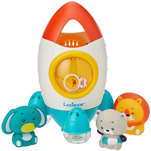 Lexibook, Rocket Bath Set, Juguete de baño para niños, Azul/Blanco, ITBSPC