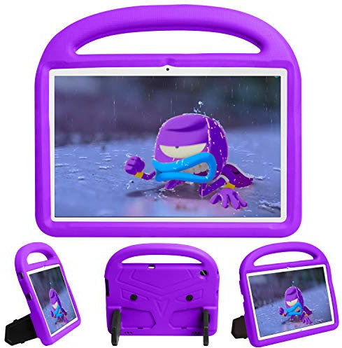 QYiD Funda para Huawei Mediapad M5 Lite 8, resistente a los niños, peso ligero, no tóxico, EVA a prueba de golpes, funda convertible con mango para Huawei Mediapad M5 Lite 8.0 pulgadas 2019, morado