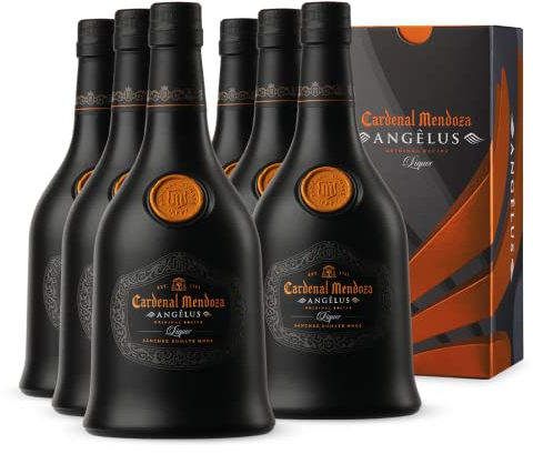 Cardenal Mendoza Angêlus Likör (6 x 0.7) 40% vol, Brandy Liquor der Spitzenklasse, mit frischen Citrus- und Gewürznoten aus Orangen, Zitronen, Nelken und Kardamon