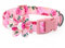 Pink Dog Bow Tie Collar Small Personalised Girl Dog Collars With Rose Flower Bow Tie Personalised Dog Collar for Cute Puppy Small Girl Female Cats Dogs Fancy Floral Dog Collar for Your Furbaby