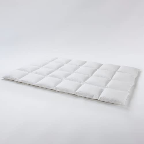Daunenfee – Winter Cassettendecke 135x200cm, Daunen & Federn – 4x6 Karos, 2cm Stege – Handarbeit Made in Germany