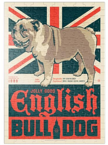 MyPuzzle English Bulldog, Vintage Poster - Premium 200 Teile Puzzle - MyPuzzle Sonderkollektion von Anderson Design Group