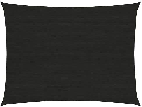 vidaXL Sonnensegel 160 g/m² Schwarz 3,5x4,5 m HDPE