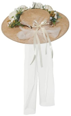 COSDREAMER Women Victorian Tea Party Sun Hat Lolita Flower Straw Hats Beach Hats