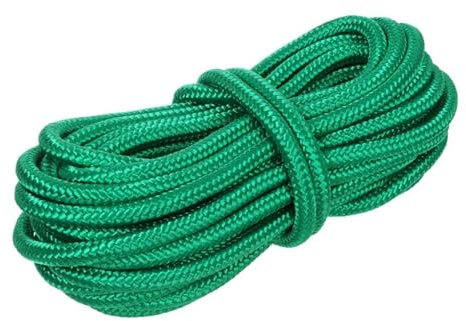 NAJDER Corda in polipropilene verde diametro 12 mm lunghezza 15 m, carico di rottura 14150 N, corda intrecciata universale, paracord, per campeggio, sopravvivenza, giardino, legatura, artigianato