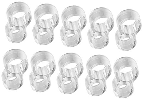 DOITOOL 10 Pcs Handle Bumper Ring Behind Door Stopper Pad Door Stopper Bumper Door Knob Protector Transparent Door Stop Gate Safety Toilet Handle Wall Protective Ring PVC Floor Guard Plate