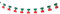 Lot de 40 drapeaux du Mexique 11,4 m pour décoration de bar de jardin (Mexique)