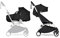 BABYZEN YOYO2 Kompletter Kinderwagen - Inklusive YOYO Liegewanne (Black), Kinderwagengestell (White) & 6+ Textilset (Black) - für Kleinkinder bis 22 kg