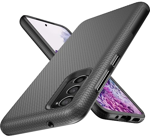 Voyahülle für Samsung Galaxy S20 Hülle, Handyhülle für Samsung Galaxy S20, TPU Stoßdämpfende, Starre PC Doppelschicht, Anti-Rutsch, Anti-Shedding, Schwarz