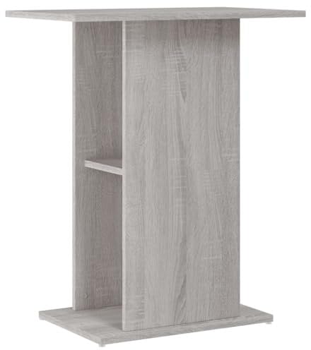 vidaXL Support pour Aquarium, Armoire pour Aquarium avec Compartiments, Meuble de Base pour Aquarium avec Rangement Intérieur, Sonoma Gris Bois d'Ingénierie