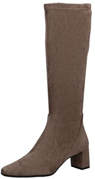 CAPRICE Stivali Lunghi da Donna Flat 9-25547-41, Altezza Ginocchio, Cafe Stretch, 40 EU