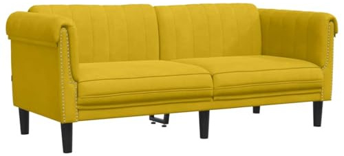 vidaXL Sofa 2-Sitzer Gelb Samt