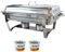 Edelstahl Chafing Dish Set mit 2X Brennpaste 200g, zum Warmhalten und Kühlen von Speisen Speisewärmer, Rechaud, Chafing Dishes, für Catering, Buffet, Party privat, professioneller Einsatz (1)