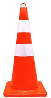 CTCOIJRN Traffic Cone 720MM Bollard | Unbreakable Full Soft Reflective Traffic Cone | UV Protected High Visibility Orange Traffic Safety Cone | Portable Wind Resistant Traffic Cone (Size : 1pcs)