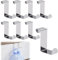 8pcs Over Door Hanger 1.8 cm (0.7) and 4 cm (1.57) Dual Head Stainless Steel Z Shaped Reversible Door Hooks No Drilled Space Saving Cupboard Hooks for Kitchen Wardrobe Bedroom Bathroom (Silver)