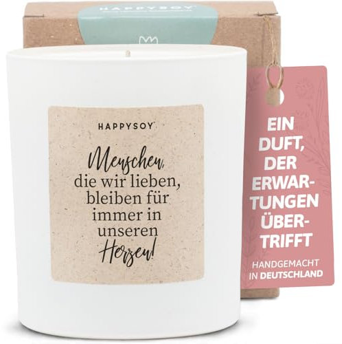 Geschenk Trauer - Duftkerze mit Spruch - Trauerkerze, Trauergeschenk, Trost Geschenke, Trauerkerzen - Handgemachte Kerze - Sojawachs - Weiß