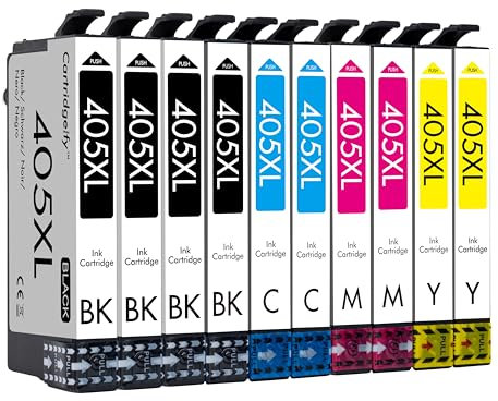 Cartridgeify 10er-Pack 405 XL Druckerpatronen Kompatibel mit Epson 405 405XL Patronen Multipack, für Workforce Pro WF-4820DWF WF-4830DTWF WF-3820DWF, Workforce WF-7310DTW WF-7830DTWF WF-7840DTWF