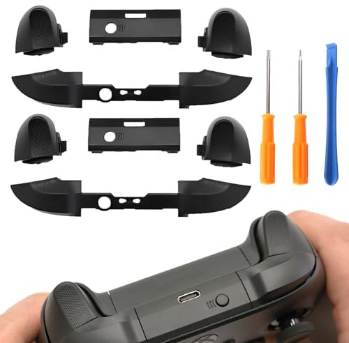 For Xbox Controller Repair Kit,2 Pcs for Xbox Series X/S Repair Parts Kit with T8 T6 Screwdriver,Replacement Lb Rb Lt Rt Bumpers Buttons Set Compatible with Xbox Series X/S Controller