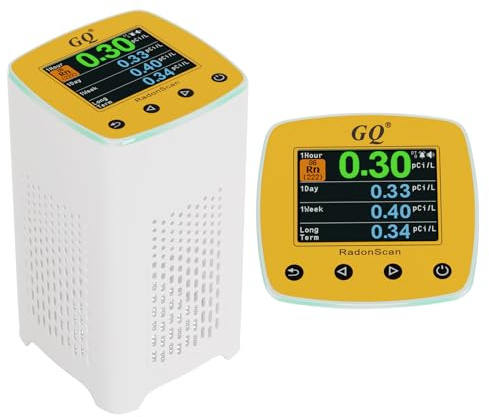 GQ Detector de radión, Monitor de Radio para el hogar en los Estados Unidos, diseño de radiación Alfa, Gran Pantalla a Color, Monitor Continuo a Corto y Largo Plazo, Ahorro de Datos preciso y rápido
