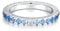 Ewigkeitsring aus 925 Sterling Silber mit Blauen Kristallen – Damenring Hochglanzpoliert, Ring Saphir und Türkis Blautöne – Eleganter Stapelring (Silber, 62)