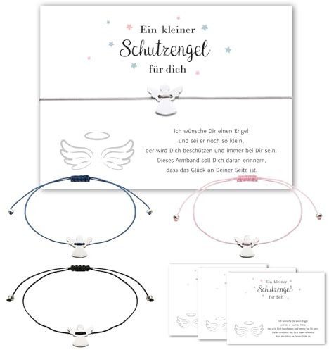 BOOMTOP 4 Kleeblatt Armband Schutzengel Glücksbringer Viel Glück Prüfung Geschenke Armbänder Freundschaftsarmband Abschiedsgeschenke Kollege Kollegin Glücksarmband Geburtstag Weihnachten Kommunion