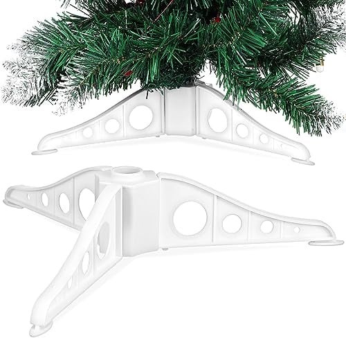Homoyoyo Christmas Tree Base Abnehmbarer Weihnachtsbaumständer Für Künstliche Bäume Stabiler Weiß Einfacher Für Festliche Dekoration