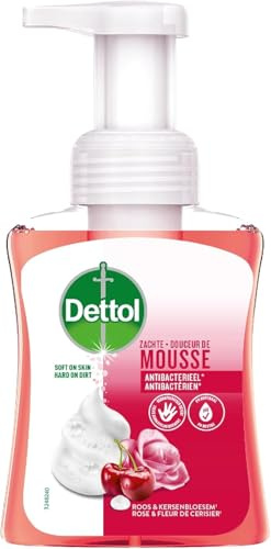 Dettol - Douceur de mousse - Savon pour les Mains - Rose & Fleur de Cerisier