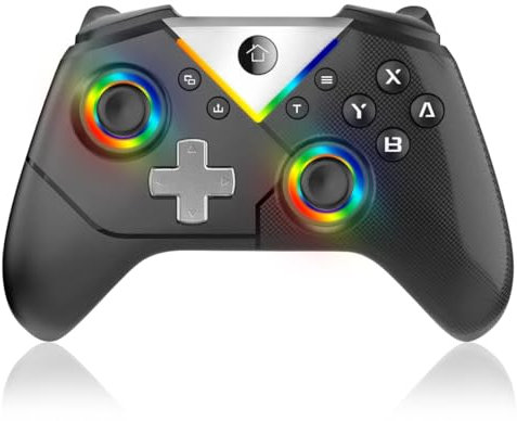 Xbox Controller Wireless Compatible with Xbox One S/X/Xbox Series S/X,Windows PC,2.4GHz RGB LED Light Wireless Controller with 3.5mm Headphone Jack,Black