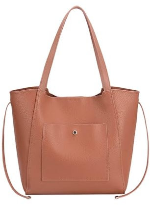David Jones Paris - Sac porté épaule Femme - Petit Cabas Similicuir - Taille Moyenne - Sac dans un sac - Pratique Travail Bureau Ville Voyage Classique Chic (Dark Pink)