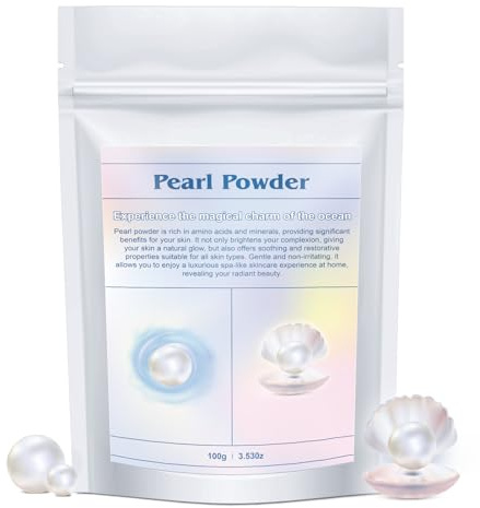 Peralpow 100% NATURAL HOME PEARL POWDER ORGANIC PEARL POWDER - Brightens Skin, Protects Skin, Tightens Skin, Minimizes Pores, Moisturizes & Oxidants