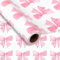 JarThenaAMCS Geschenkpapier mit rosa Schleife, Mini-Rolle, 43,2 cm x 100 cm, Aquarell-Schleife, Knoten, Geschenkpapier, süßes Bastelpapier für Valentinstag, Geburtstag, Hochzeit, Party,