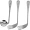 Baluue Angled Spoons Adaptive Utensil Set for Elderly and Disabled Left Handed Angled Spoon and Fork for Easy Self Feeding Ergonomic Design for Patients and Elderly Dining Needs