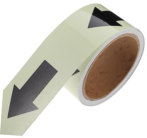 Gatuida Luminous Tape Leuchtendes Klebeband Mit Stark Haftender Langlebiger Pvc-basis Grün-schwarz Für Innenbereiche Zur Wegweisung Und Orientierung in Lager Büro Klinik Hotel Garage Und f