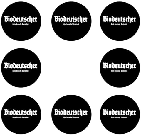 Sammys Shirt Store 48 Stück Aufkleber 4cm rund Biodeutscher Echte Deutsche Wertarbeit Sticker Sparpack gut haftend Aktiv Werden 4 cm