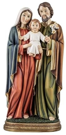 DRW Figur der Heiligen Familie aus Kunstharz, handbemalt, 40 cm