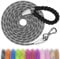 Kdsvakd Training Dog Lead, Waterproof Long Dog Lead with Swivel Lockable Hook and Comfortable Padded Handle, Reflective Recall Running Line Leash for Small Medium Large Dogs, 15ft black